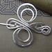 Little Celtic Knot Cross Sterling Silver Shawl Pin, Scarf Pin, Sweater Brooch - Celtic Infinite Swirl - Celtic Accessory - Lace Shawl Pin