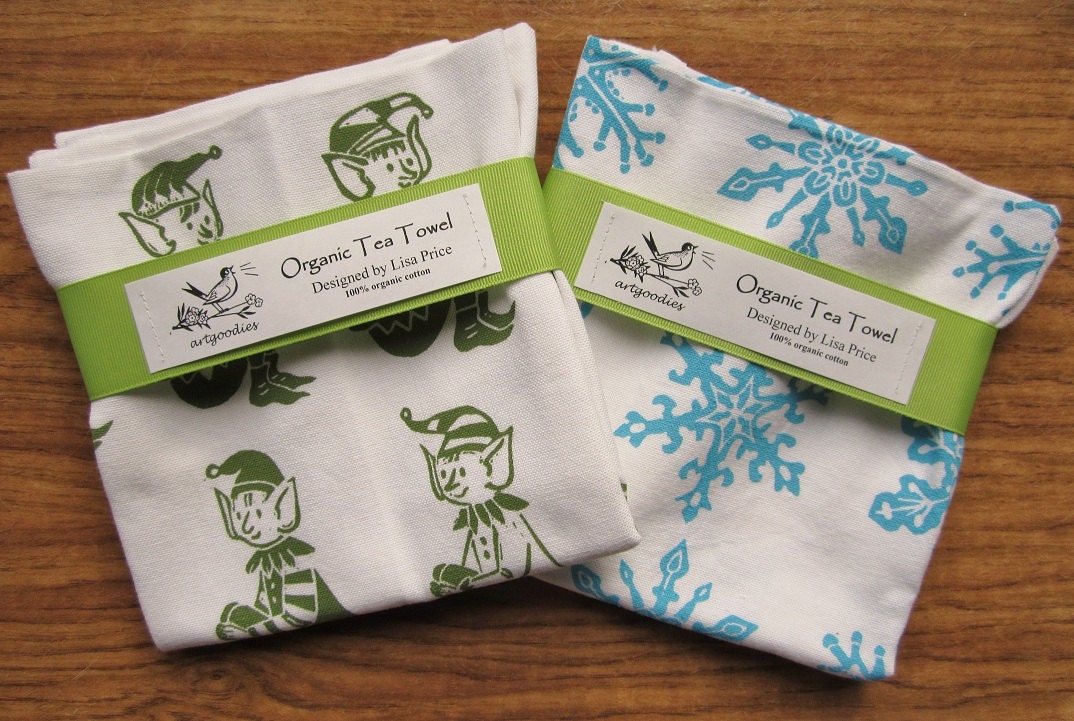 HOLIDAY SALE Organic holiday towel set