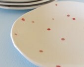Red & Pink Confetti Porcelain Plate