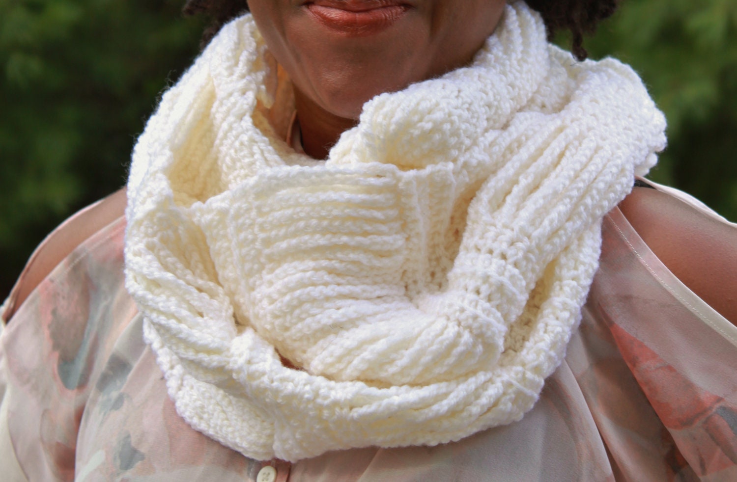 Crochet Chains Infinity Scarf Pattern-