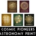 8x10 Astronomy Art Print, Carl Sagan Cosmic Pioneer, Astrophysics Poster, Geek Chic Nerd Art, Geeky Astronomer Art, Pioneer 10 Cosmology Art