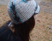 Wool brim hat with dolphin motif  - Arctica