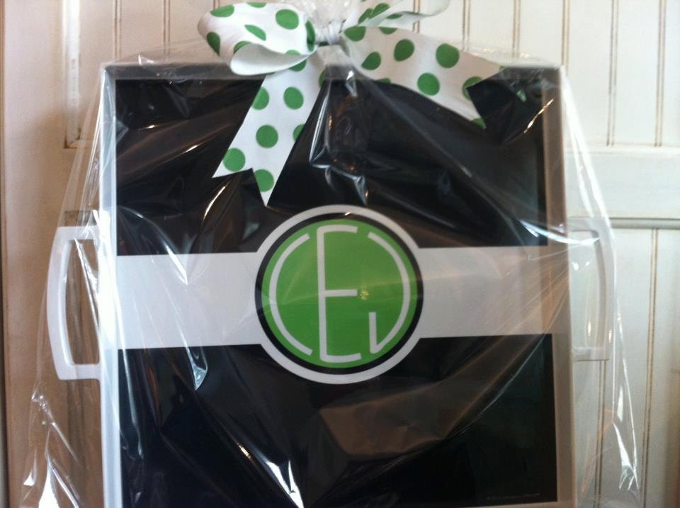 Party Trendy Trays Monogrammed and Designed by conniption prints-Choose your design