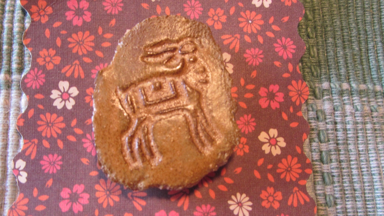 batik  designer ceramic brooch by the muddymuse