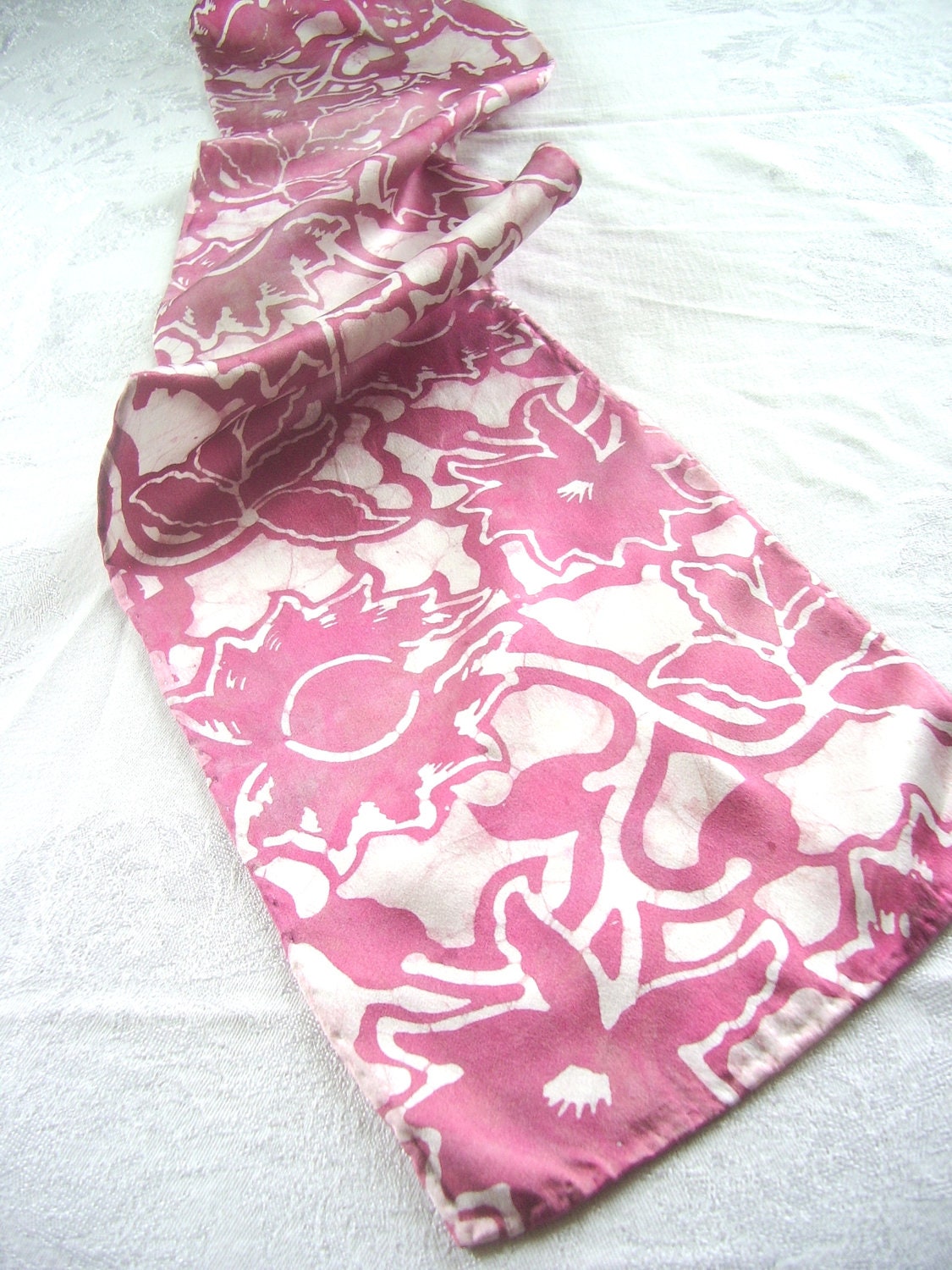 ready to ship silk scarf. pale claret red