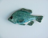 Ceramic art bluegill sunfish decorative fish wall hanging