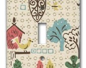 Country Charms 1950's Vintage Wallpaper Switch Plate
