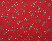 Laminated Cotton Fabric - 6 Funky Monkeys (red) by Erin Michael for Moda - 1 Yard (OOP)