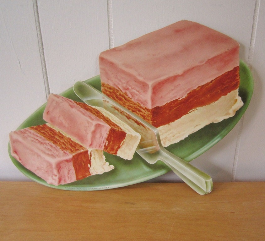 vintage Neapolitan Ice cream slice sign