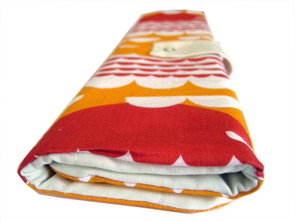straight knitting needle organizer - sunrise