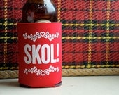 SKOL screen-printed beer koozie