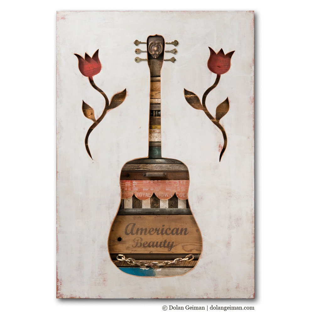 Southern Texas Guitar, Country Music Decor, Made in the Shade Guitar (Large) Made to Order