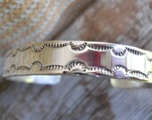 Sterling Silver  Cuff Bracelet by Custom order Choctaw Native American Indian jewelry