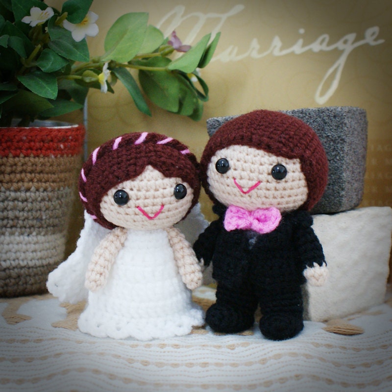 Joshua & Jenni Wedding Dolls Pattern