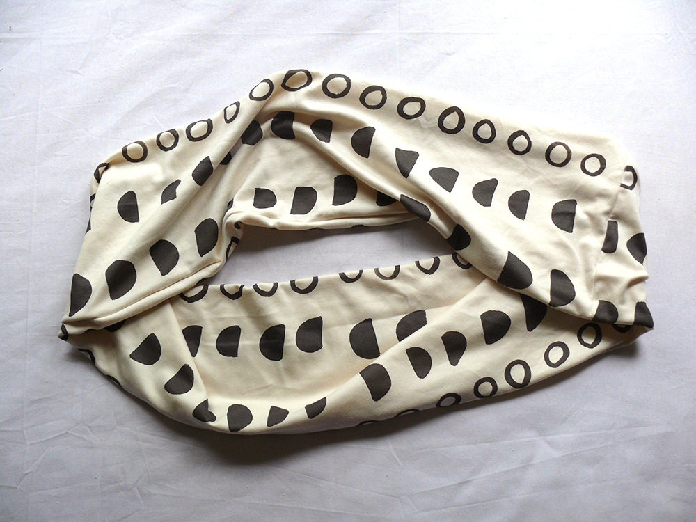 Crescents and Circles Organic Knit Circle Scarf