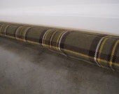 H A R V E S T plaid door draft stopper, corduroy draft snake, draught excluder, draft stoppers