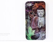 Buddha iPhone 4 case - iPhone 4s case - Autumn Wisdom - Zen Buddha art WRAP hard case for your iPhone 4