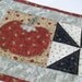 Pumpkin Thanksgiving Little Quilt wall hanging, autumn, Candle Mat, Orange Brown, Black, patchwork, applique, FREE SHIPPING