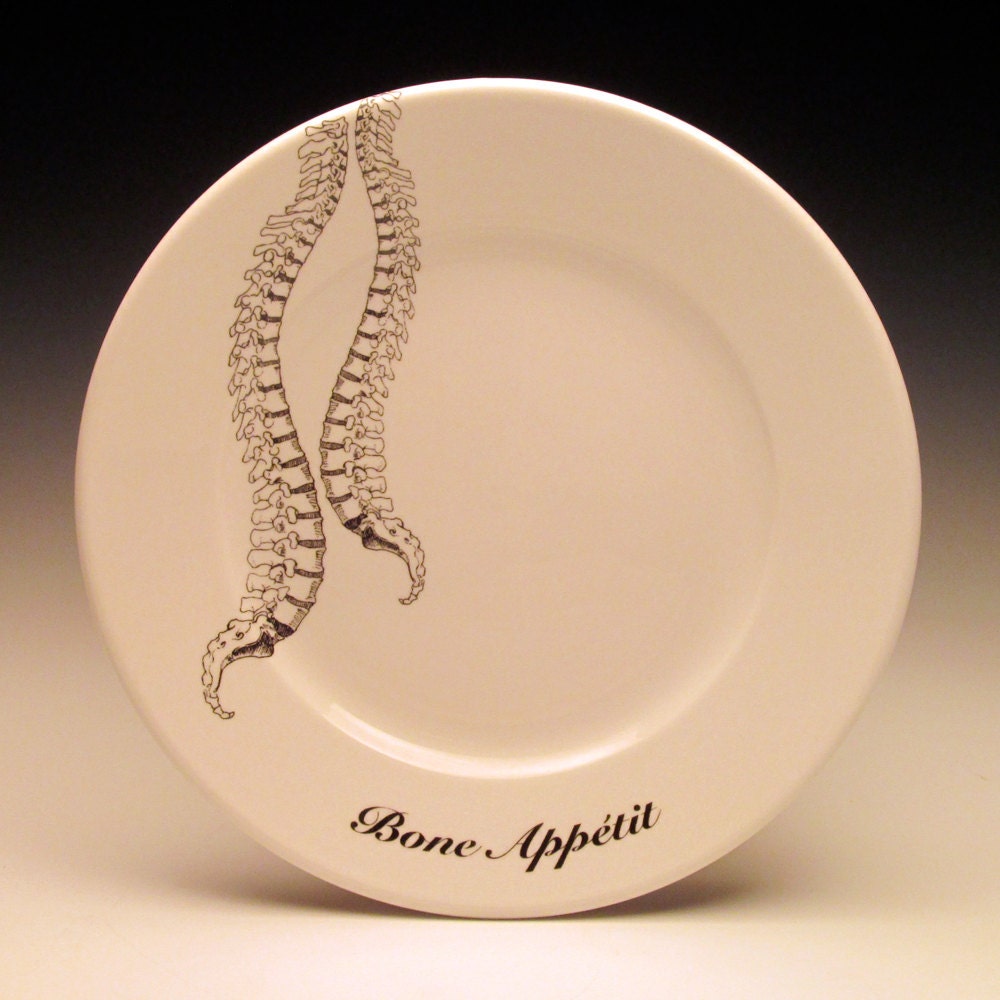 Spinal Column Bone Appetit dessert plate No. 1 NEW