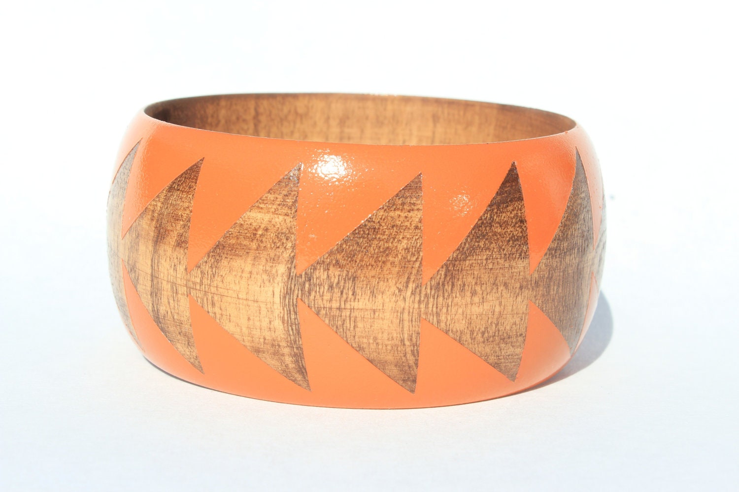 Hazel Stained Wood Bangle- S-XL