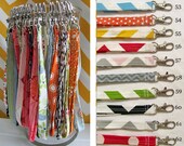 Wrist strap for matching pouch. key fob or key chain. Designer fabrics with swivel clip.