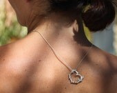 Valentine jewelry, Coral heart pendant, sterling silver valentine necklace, ready to ship, heart jewelry