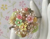 Vintage Flower Corsage Bracelet - June