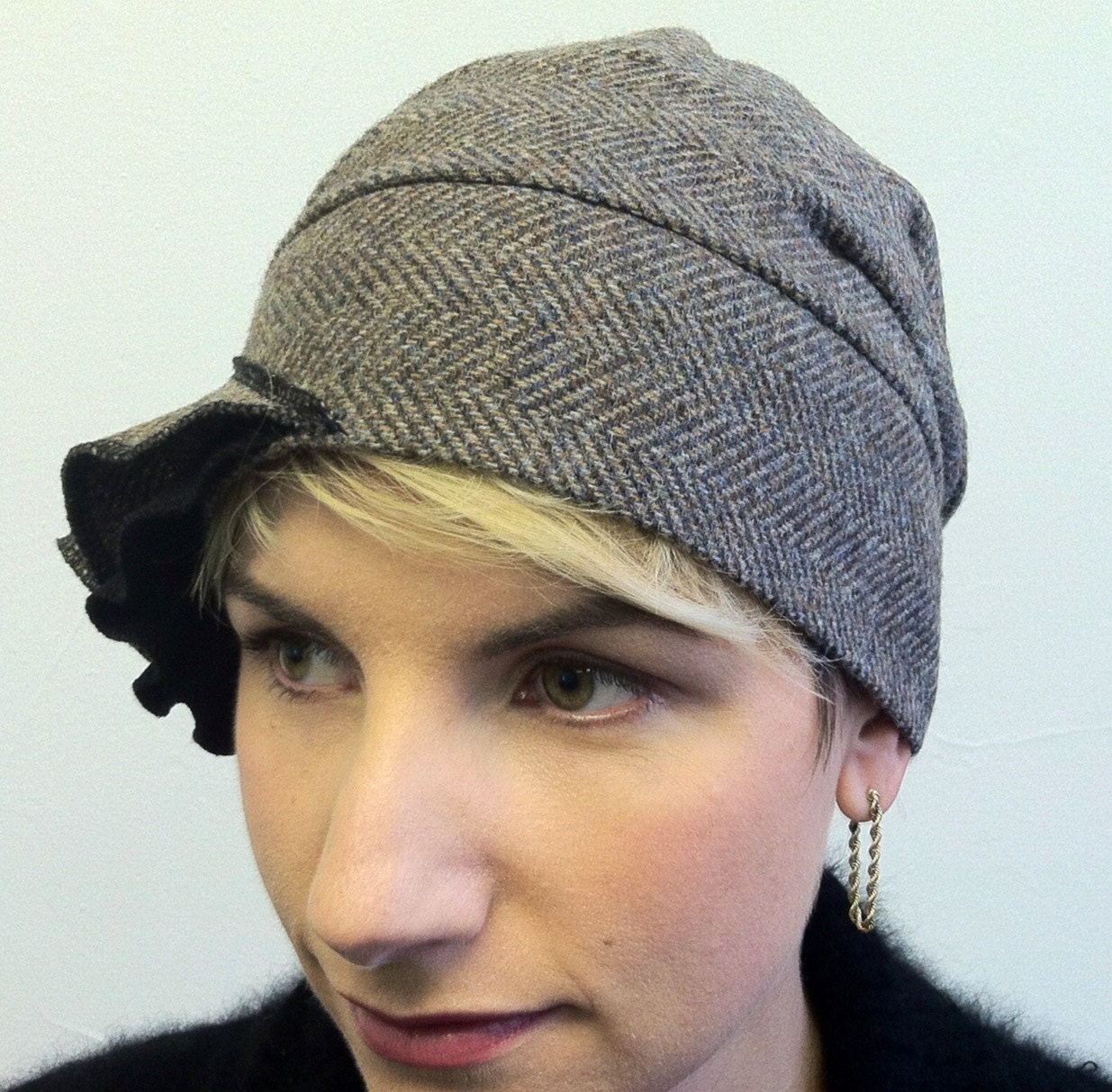 Wool cloche - herringbone