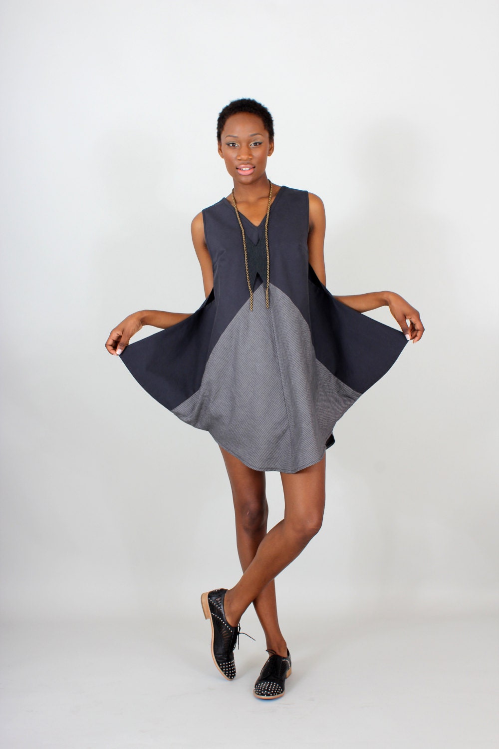 Butterfly tunic - slate - made to order