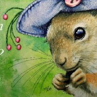 Cute Lady Squirrel Bookmark from Original Art  Melody Lea Lamb