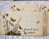 Wedding Escort or Place Card Vintage Botanical