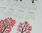 2013 letterpress wall calendar