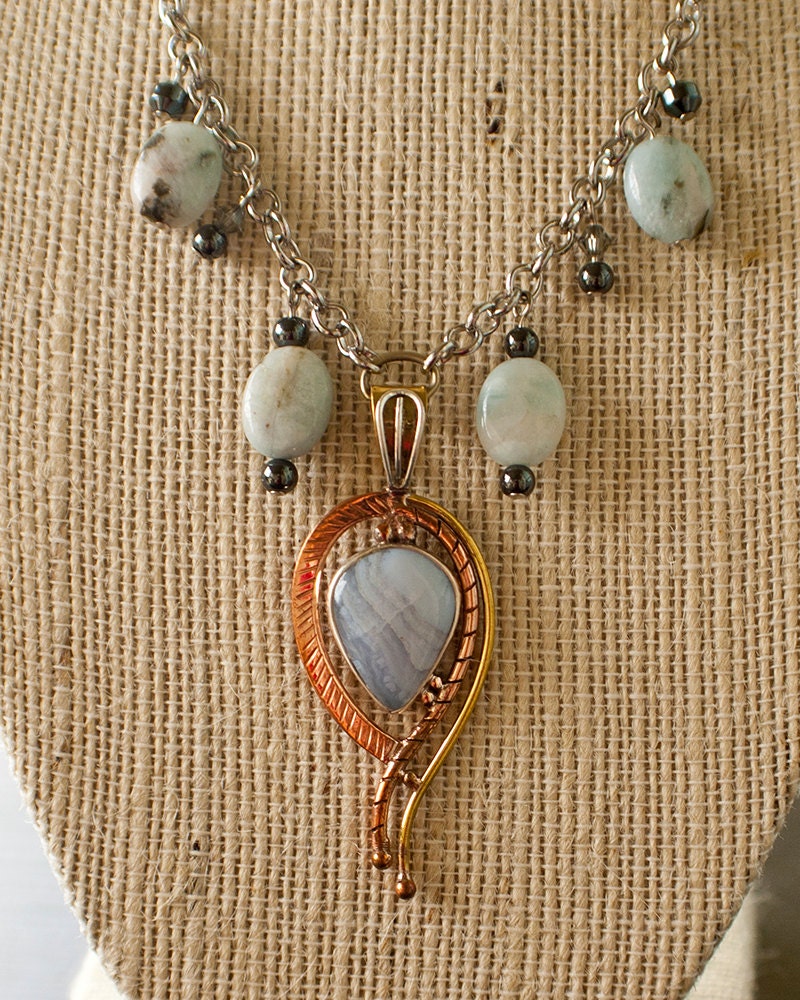 Blue Lace Agate Necklace