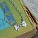 Silver Bow Necklace . Bow Tie Pendant Necklace . Bridesmaid Bow Jewelry