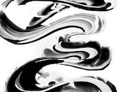 Black and White Painting BW Abstract Art Artwork High Contrast Depth Black Magic 262 Minimalism Minimalist Modern Contemporary Cummings