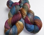 Hand Painted BFL and Silk Lace Weight Yarn -- Doctor Who: Mad Man With a Box (100g-875yds)