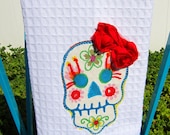 Colorful CALAVERAS THREE Dimensional Kitchen TOWEL Set of Three