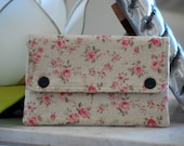 Double Snap Wallet - Linen Rose