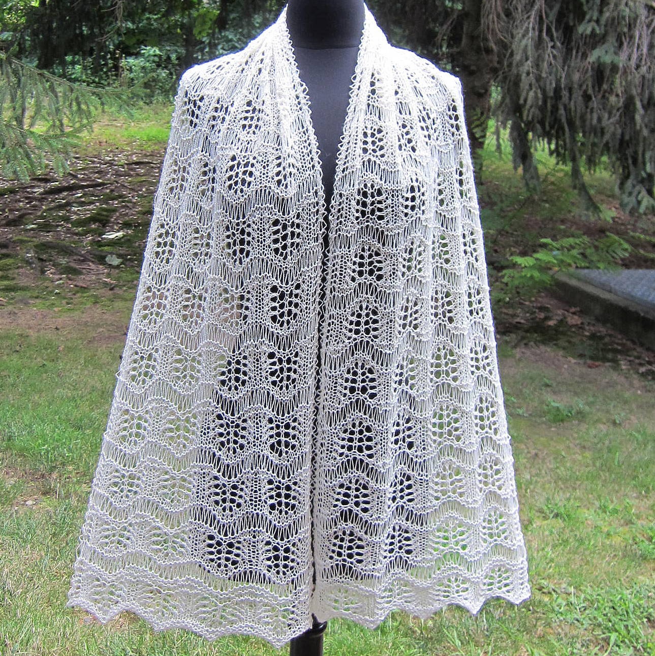 White Lace Scarf