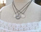 custom brass hand stamped one word necklace