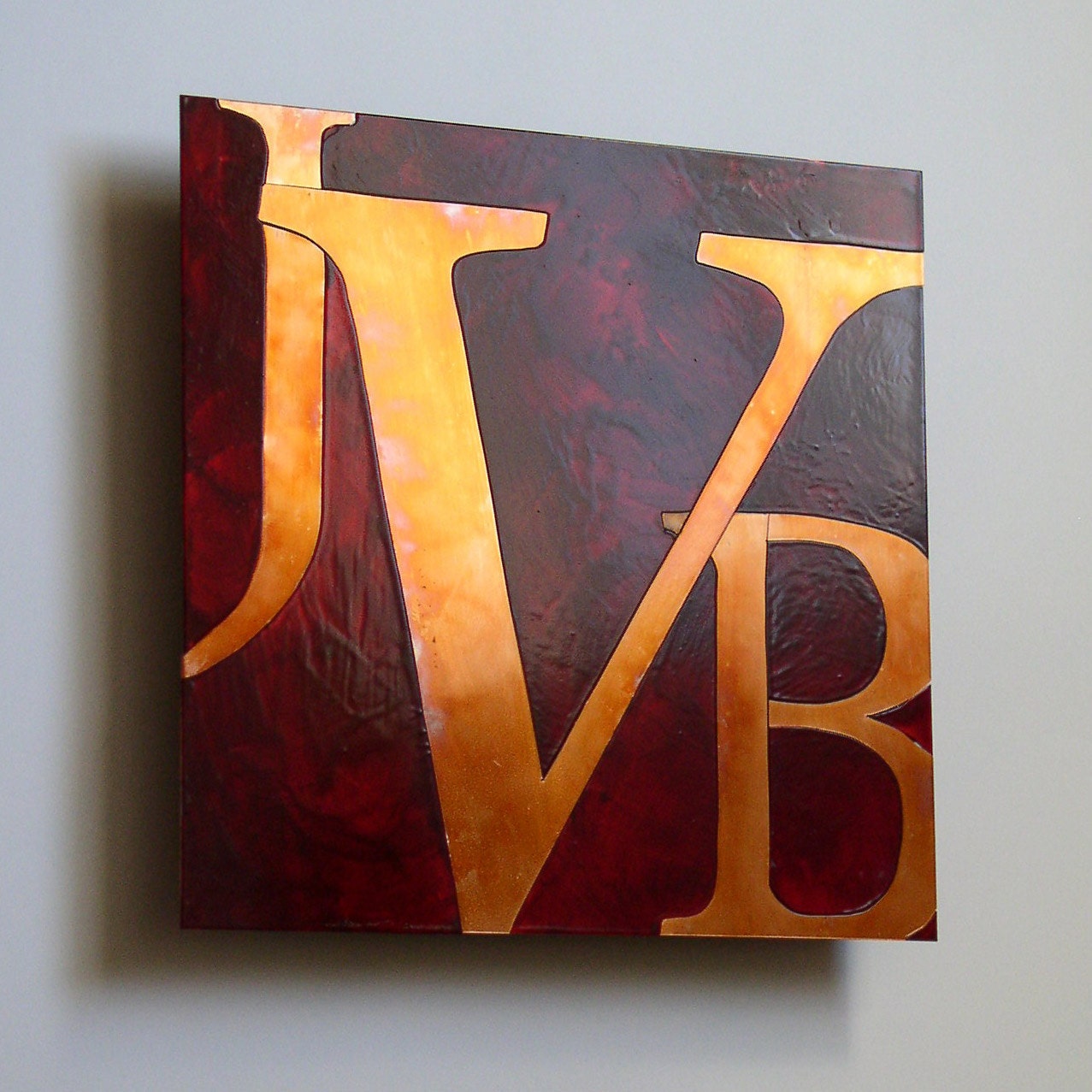 Custom Copper Letter Artwork, 8 inch