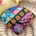 Optic Necklace -  Contemporary Jewelry - Dichroic Glass Pendant - Dichroic Fused Glass Jewelry -Fused Glass Necklace Pink 121512p102
