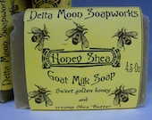 Honey Shea Goat Milk Soap,   handmade soap with Oatmeal and Honey