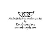 heart with wings custom rubber stamp