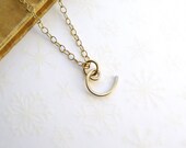 letter C necklace - 14K gold fill