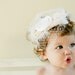 Headband Veil White Ivory Baby Mix Silk and Pearl Decades The Beulah
