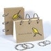 Card-File Address Book Double Stuffed (Yellow Birdie)