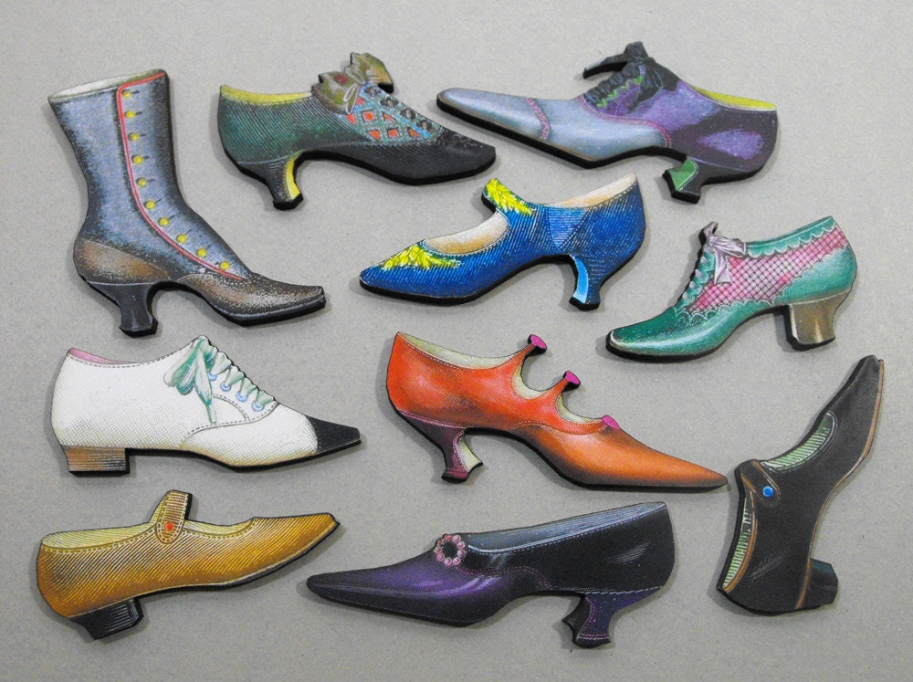 Wooden Shoes - Collection of 10 Vintage Womens Shoes