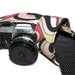 Camera strap for SLR, DSLR - Mod Swirls lined with polka dots - by Howard Avenue