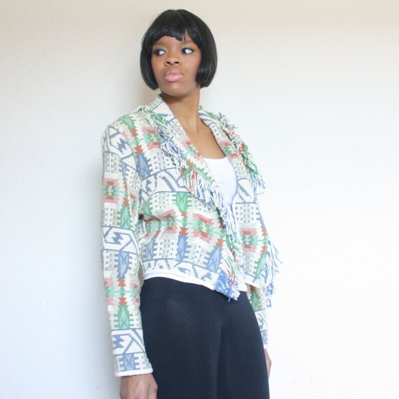 Southwestern Fringe Cotton Cropped Bolero